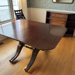 Dining Table with Leaf + Cover – 54.5"L x 40"W x 29.5"H