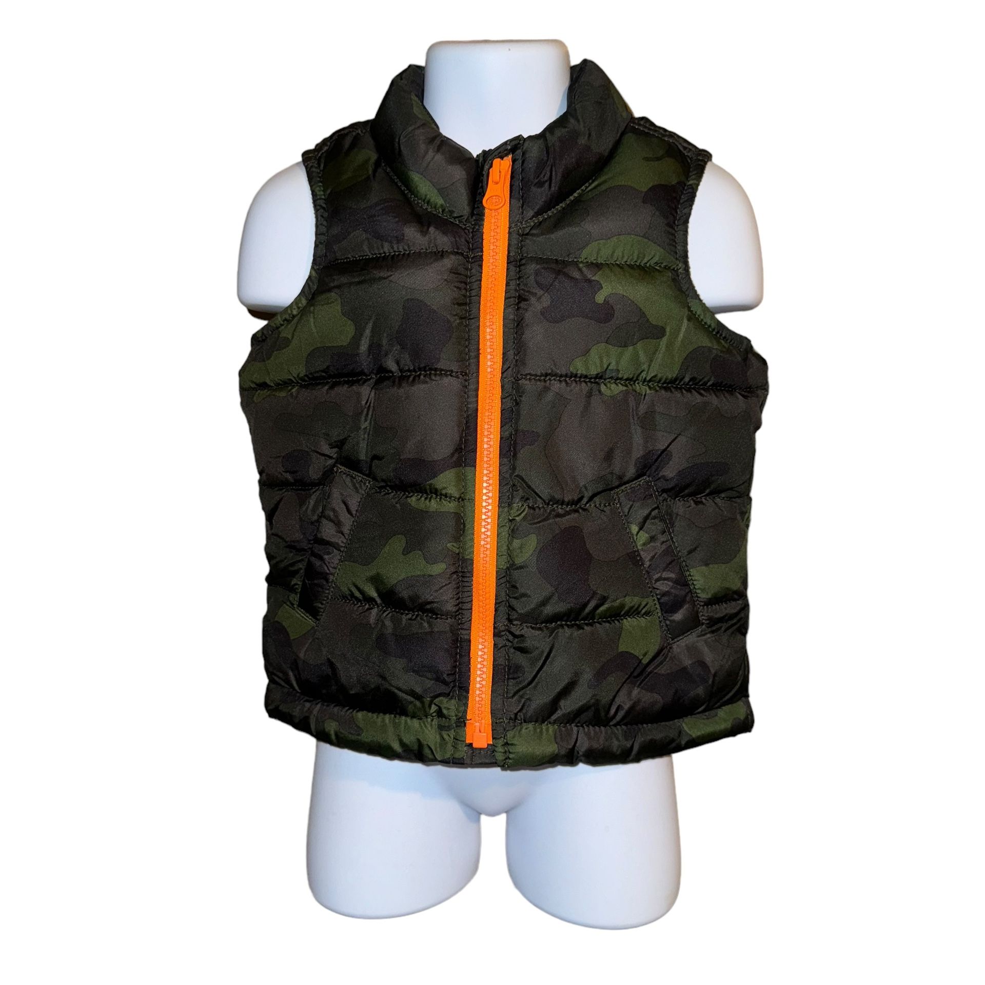 Kids Old Navy Frost Free Camo Puffer Vest Size: 18-24M   