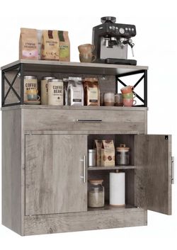 Farmhouse Coffee Bar Cabinet SHX9840 (HN)