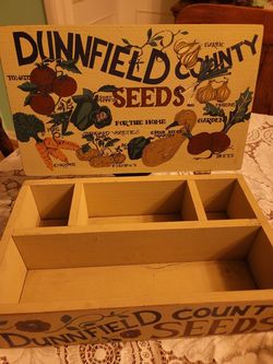 Vintage seed box hand painted