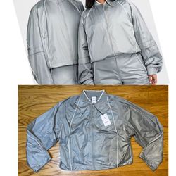 Nike x Jacquemus Track Jacket Unisex Sizing 'Silver' white Men’s sz L NEW!!