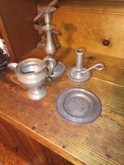 #4pcs Antique Pewter Collection