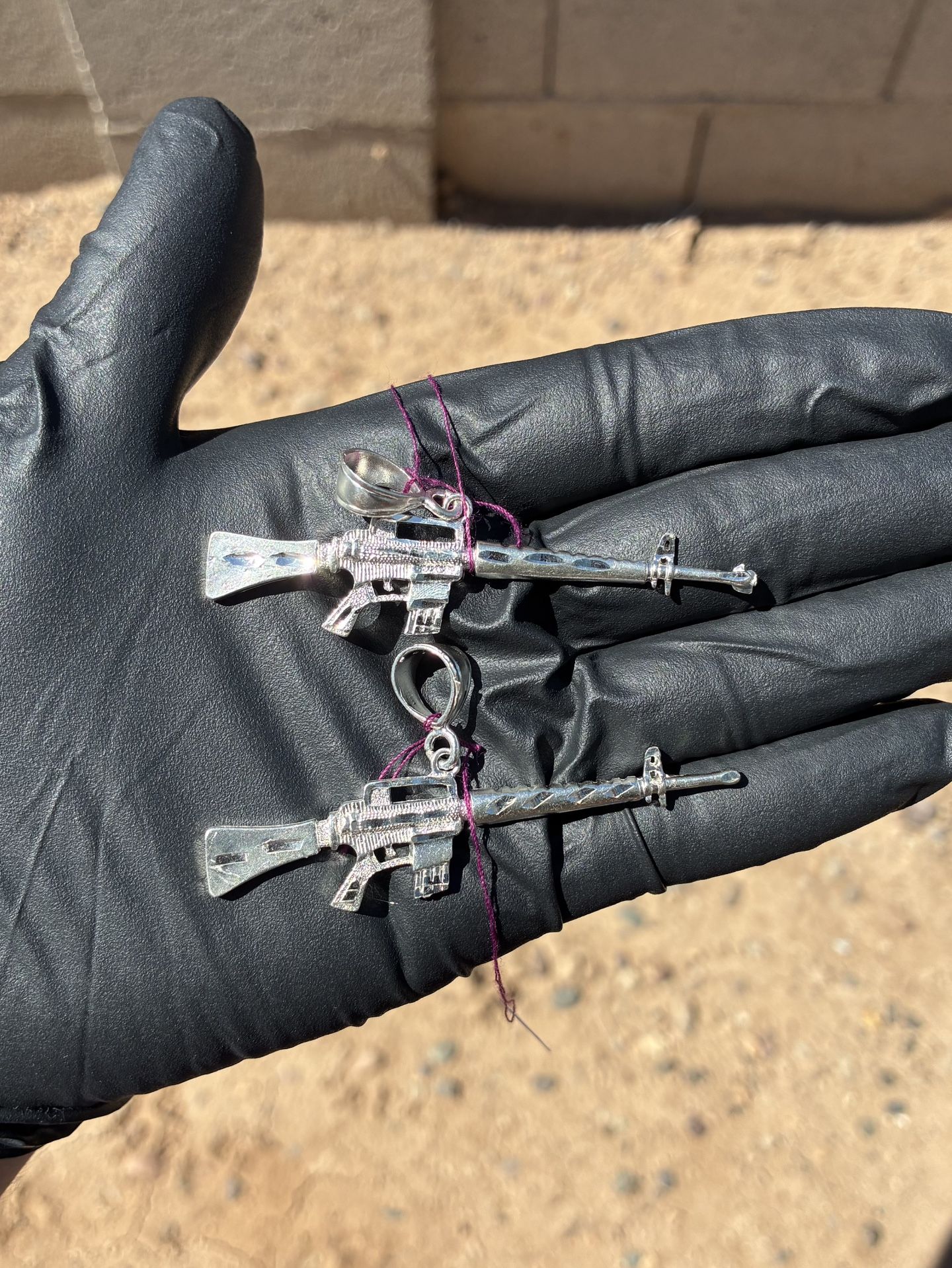 925 Silver AR-15 Style Pendant
