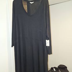 Womens black swing dress size 5x nwt