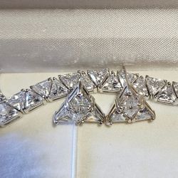 Suzanne Somers Tennis Bracelet & Earrings