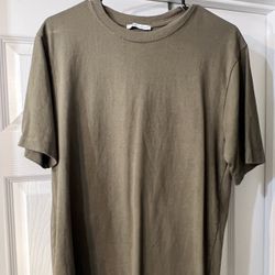 Zara Men’s Crew Neck Olive Shirt