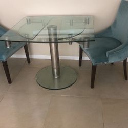 Modern Tempered Glass Table By Modani 