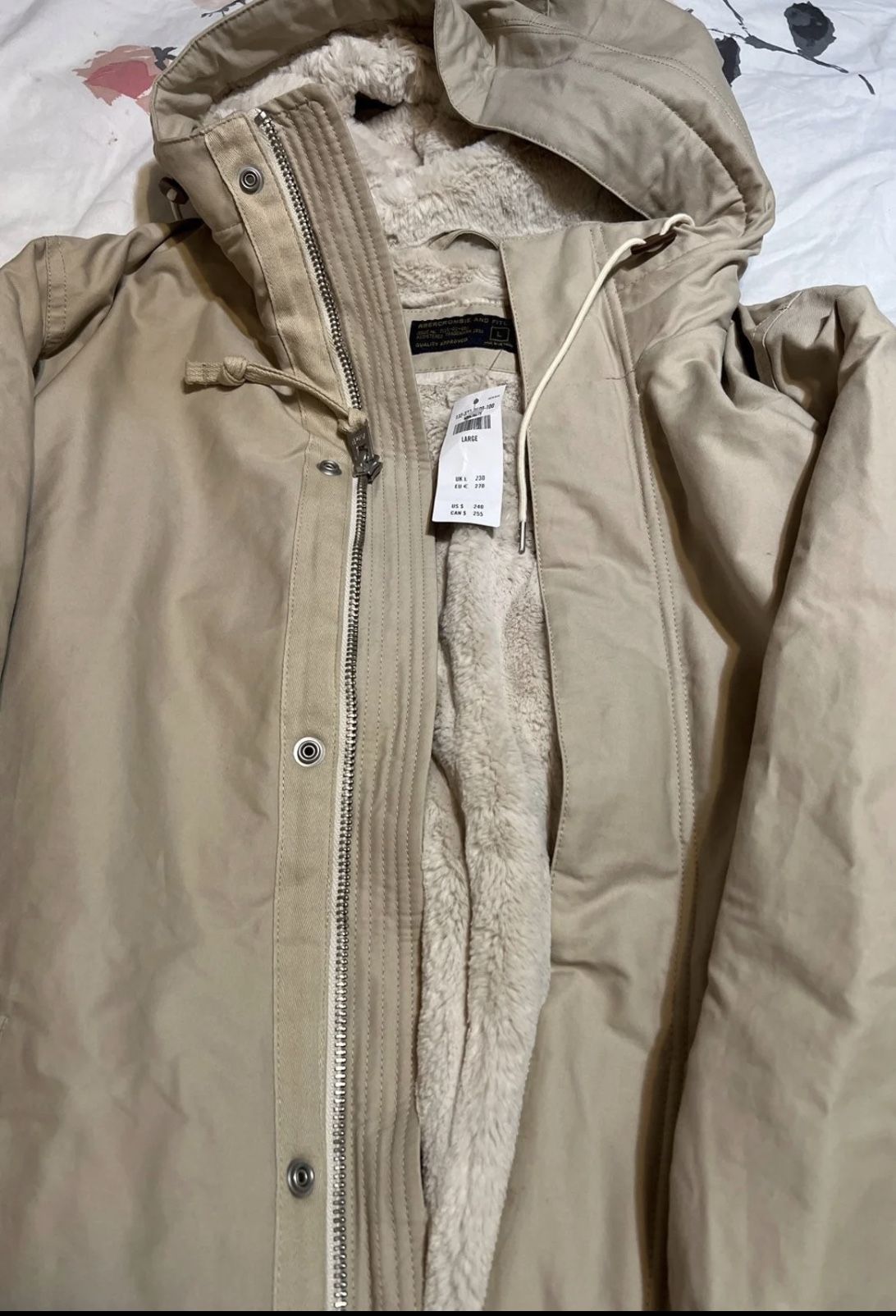 ABERCROMBIE & FITCH SHERPA PARKA JACKET COAT