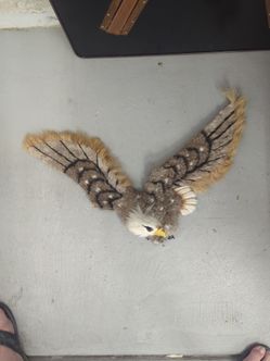 Eagle wall mountable fur fake fur