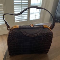 Vintage Crocodile Handbag 