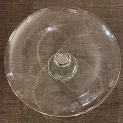 12 1/2 Inch Glass Antique Cake Stand 