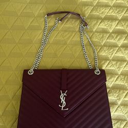 Ysl Burgundy Crossbody