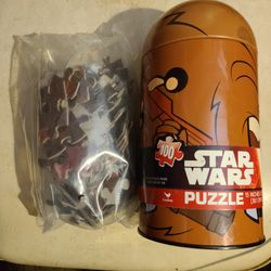 2 Star Wars Jig Saw Puzzles Chewbacca tube capsule jigsaw puzzle 15 x 11.25 by Disney 100 pcs, New opened + Second picture shows the Storm Troopers 10