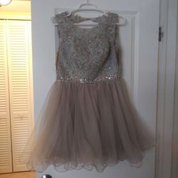 Party dress in silver/gray color