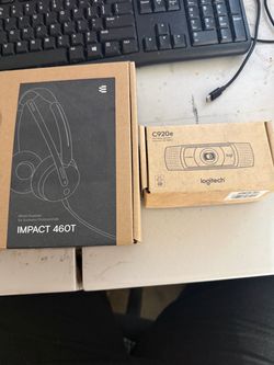 Brand new Logitech headset and new 1080p webcam with sound