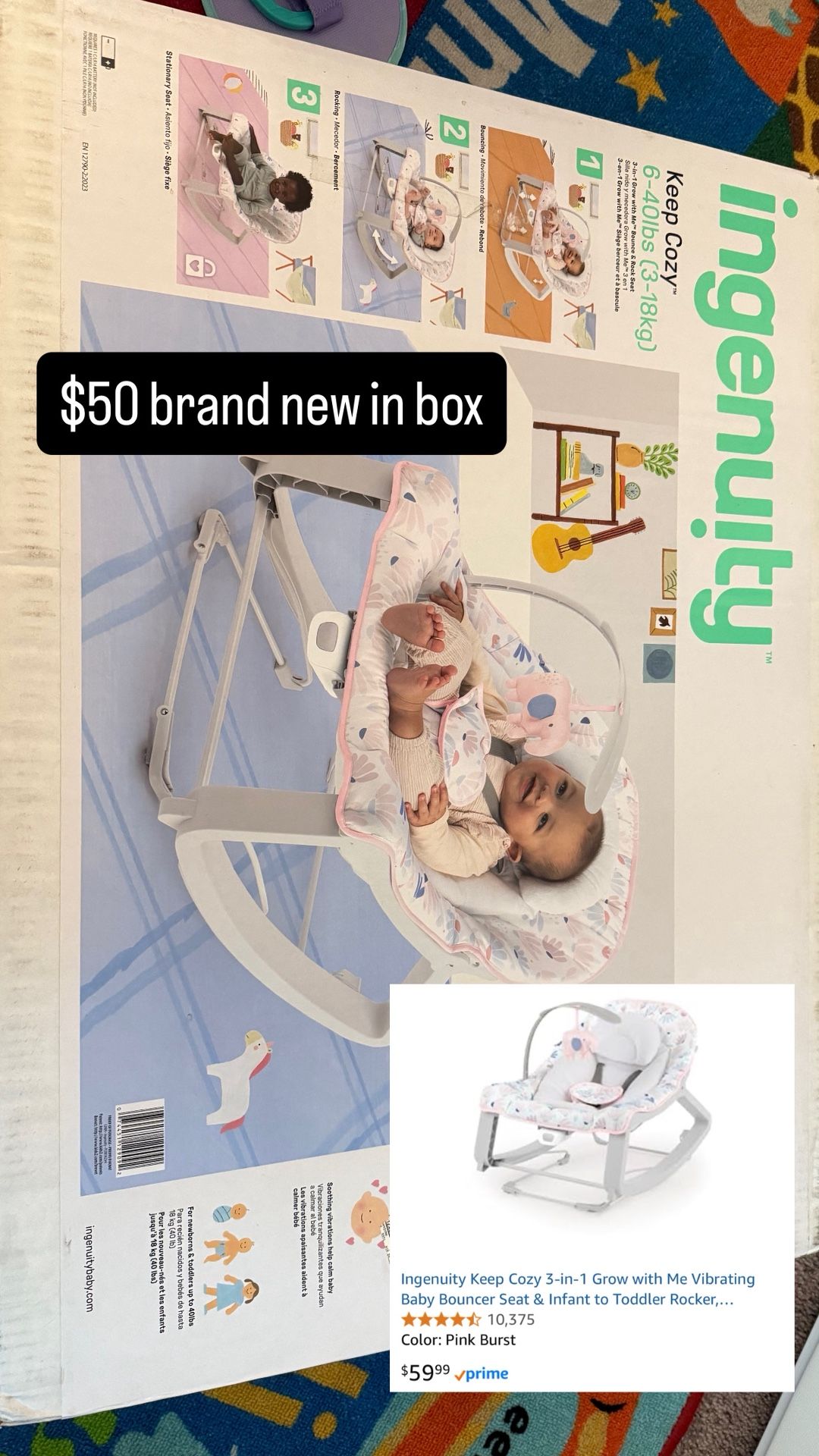 Babygirl Swing, Rocker, Diaper Bag, Clothes, Tummy Time, Wipe warmer