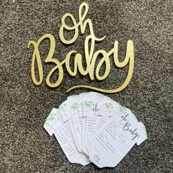 Stack Of Etsy Baby Shower Games