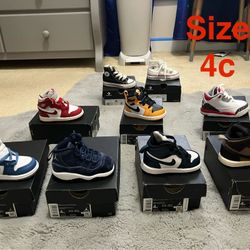  Toddler Sneakers Size 2c 3c 4c 5c – Nike, Retro Jordan, Converse – Great Condition