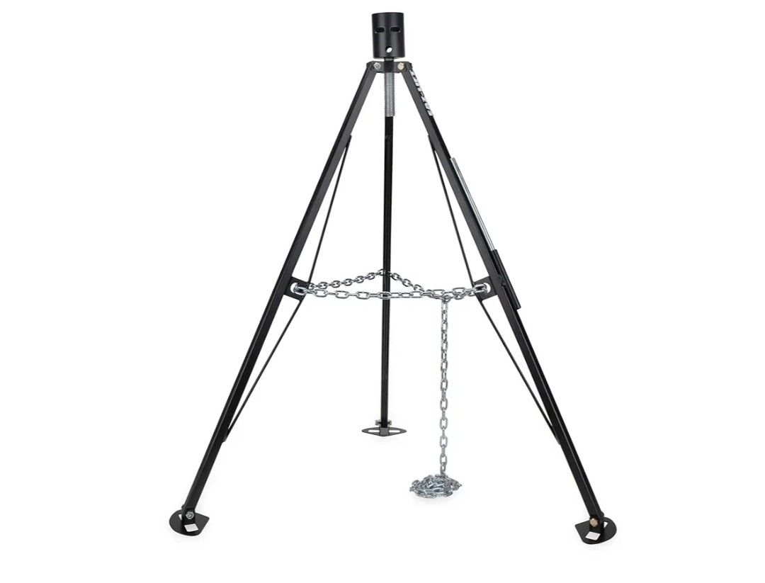 Camco Eaz-Lift 5th Wheel King Pin Tripod Stabilizer - Features Adjustable Height & 5,000 lb Certified Load Capacity - Heavy Duty RV Stabilizer - Folds
