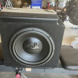 12 Inch Polk Subwoofer And 1500 Powerbank Amp