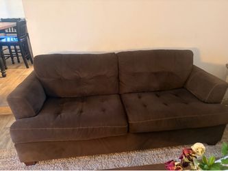 Set of 2 brown couches $150 in Poterville