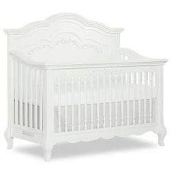 Evolur Aurora 5 in 1 Convertible Crib - Frost