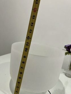 White Crystal Singing Bowl 12" with color changing light