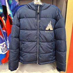 XL Blue Disney World Puffer Jacket