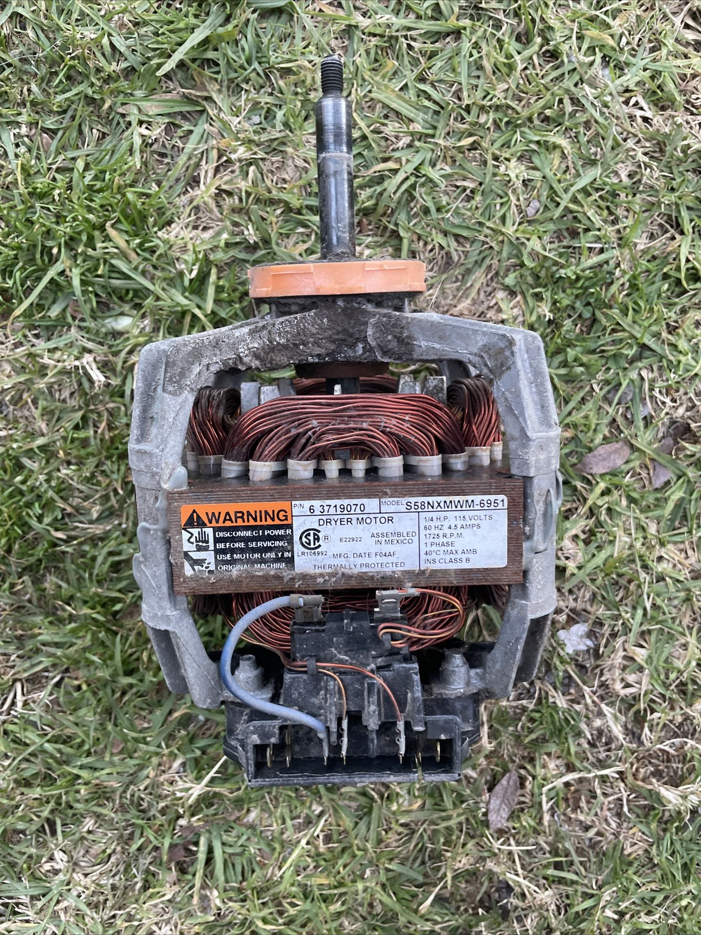 Maytag Dryer Motor | 6 3719070 | 63719070. PREOWNED tested