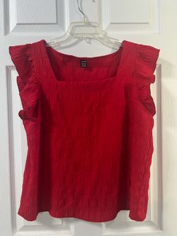 SHEIN Red Short Sleeve Women’s Shirt