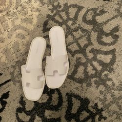 White Rhinestone Sandals 