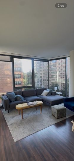Gray Sectional Sofa with Left Side Chaise