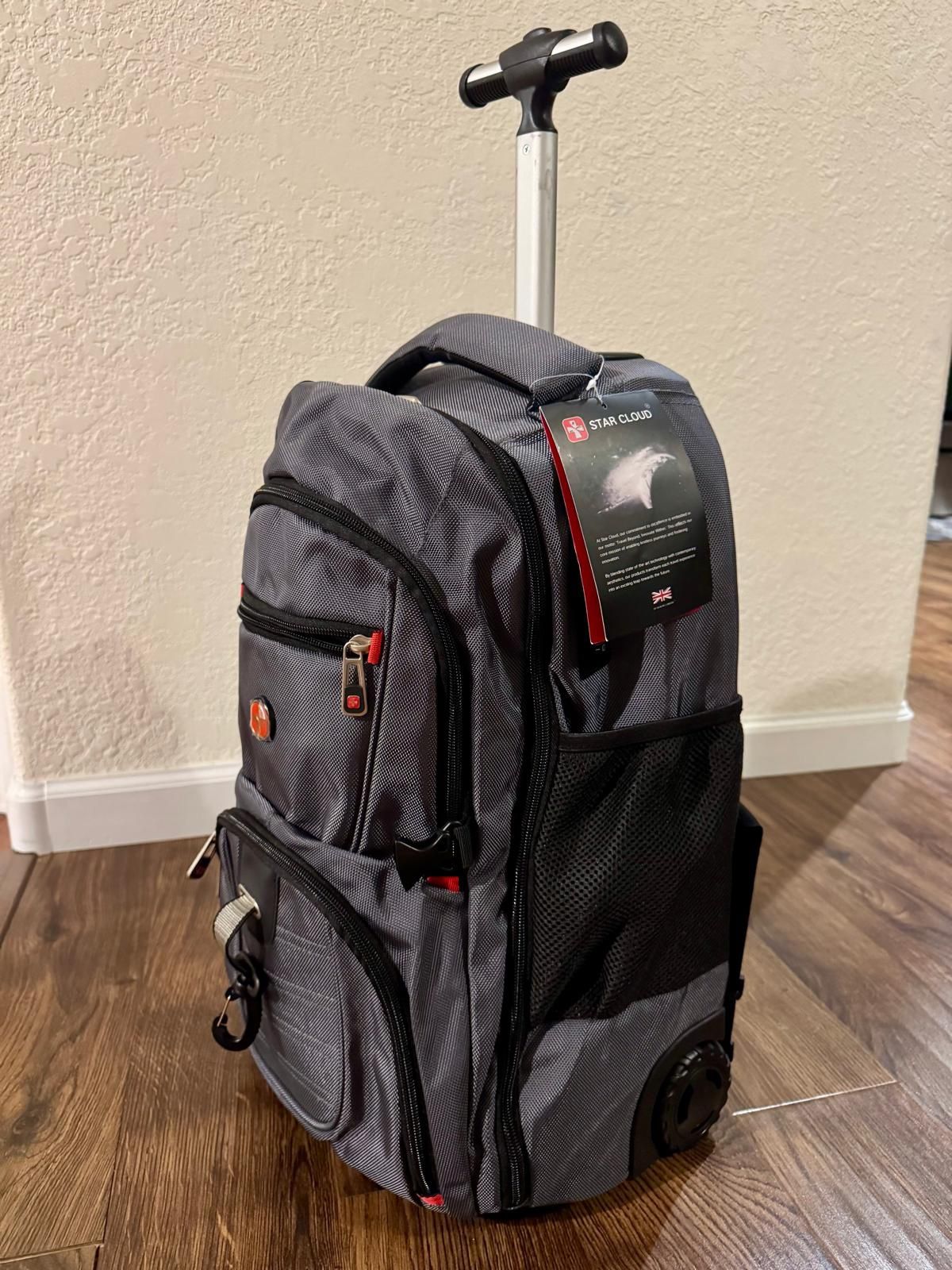 Star Cloud Rolling Backpack with Wheels
