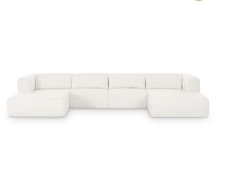 4-Piece Cream Performance Chenille Modular U-Sectional (TOTARRA) $1799 FREE LOCAL DELIVERY   