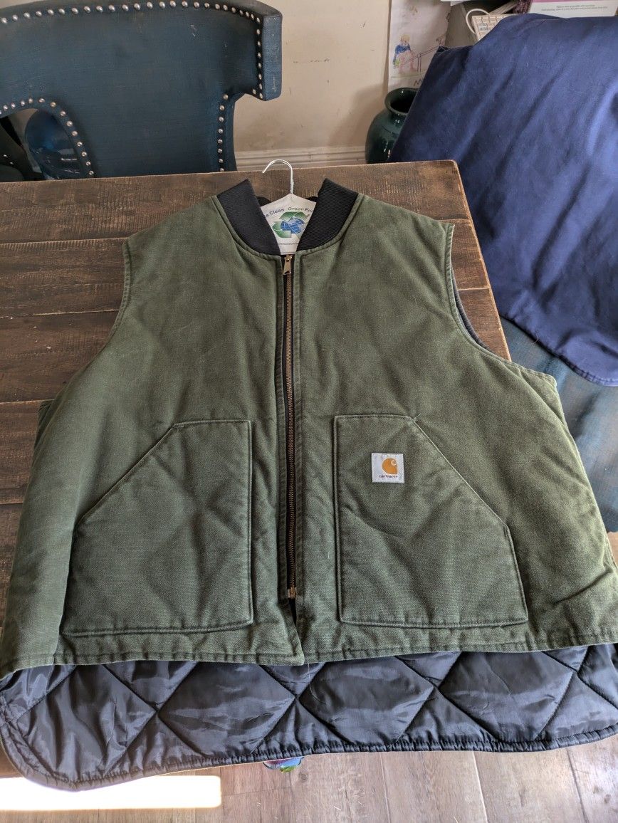 3xl Carhartt Vest Green