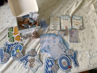 Blue Bear Baby Shower Decorations and Games