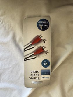 6 ft. RCA Audio Cable with Red and White Ends (Audio Only, No Video)