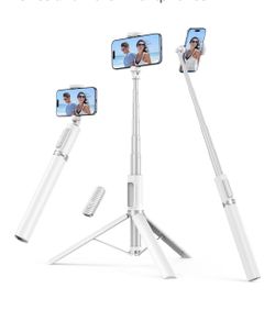 55" Selfie Stick Tripod , 3 in 1 Extendable Phone Selfie Stick with Remote, Aluminum Travel Tripod