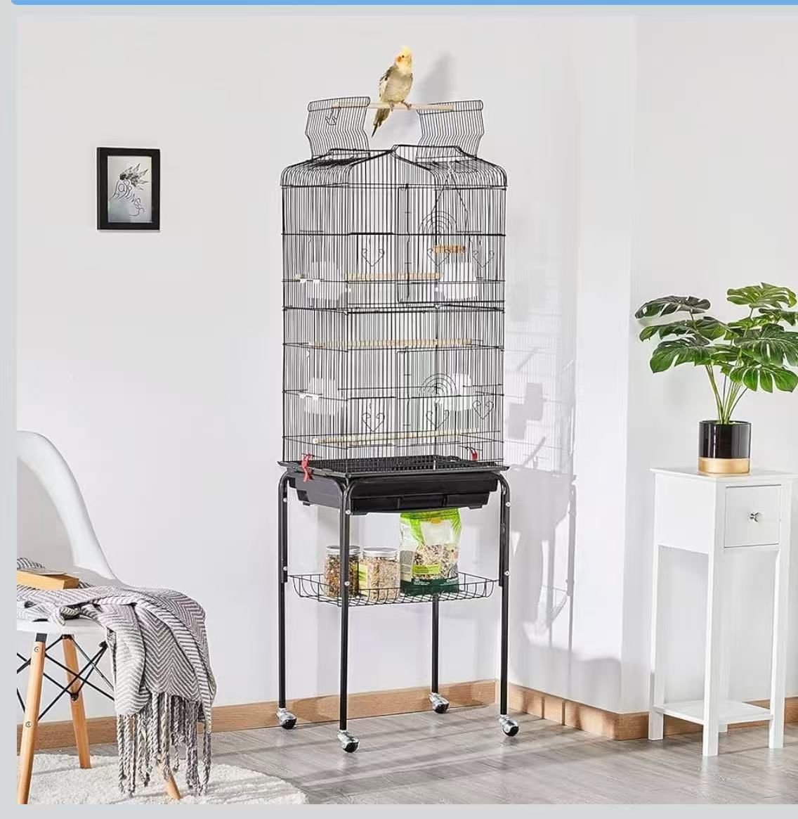 Small to medium 64-inch open-lid birdcage