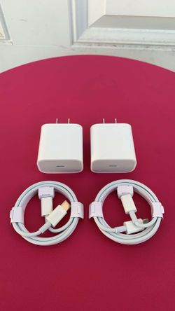 2 Brand New 20Watts Original Apple IPhone C-Type To C-Type Fast Chargers