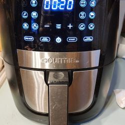 Gourmia Air Fryer 6 QT Digital – Guided Cooking with 12 One‑Touch Presets, FryForce 360 Large XL Basket, Touchscreen, Dishwasher‑Safe Accessories, Hea