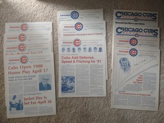 Chicago Cubs 1980s Newsletters (14 Total)