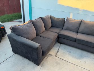 Gray Fabric Sectional Sofa