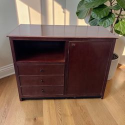 Unique Hotel Office Buffet Cabinet / Coffee Bar / TV Stand – Mini Fridge Storage