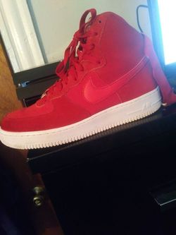 Red White High top AF1 40$ size 8.5