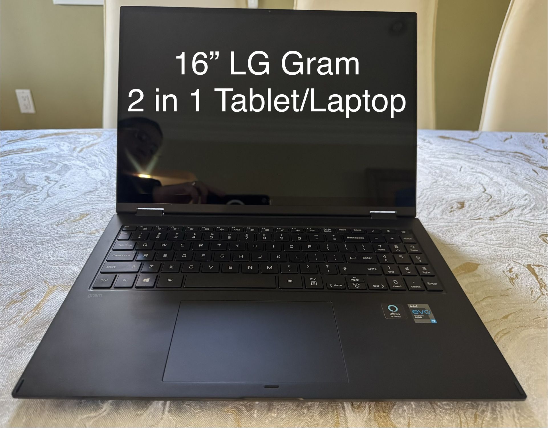 16” LG Gram Laptop/Tablet - 2 in 1 Convertible Touchscreen