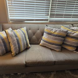Two Tan Couches