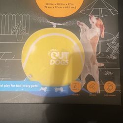 OUT DOGS TENNIS BALL PET SPRINKLER FOR ALL KIDS AND PETS