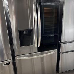 New Lg Instaview Open Box Counter Depth French Style Refrigerator Stainless Steel 