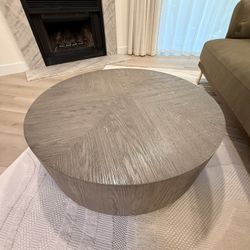 RH Machinto Coffee Table – Gray Oak (Restoration Hardware)
